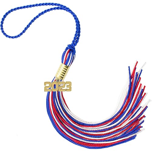 2023 Royal/RED/White Graduation Tassel - Every School Color Available -Made in USA