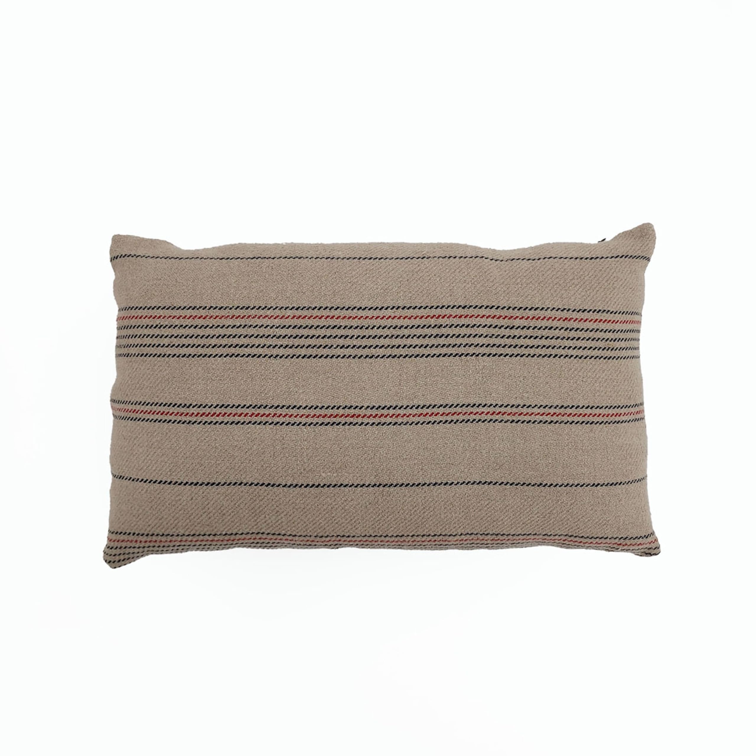 Coussin 50x30 lin crema pour soulager le dos sur canapé profond