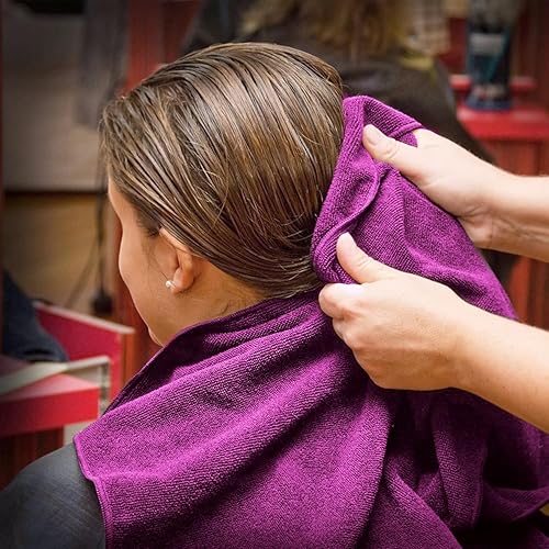 Miniatura 2 de TASALON Toalla de microfibra para el cabello, paquete de 10, toallas de peluquería, toallas de microfibra de secado rápido, toalla de microfibra