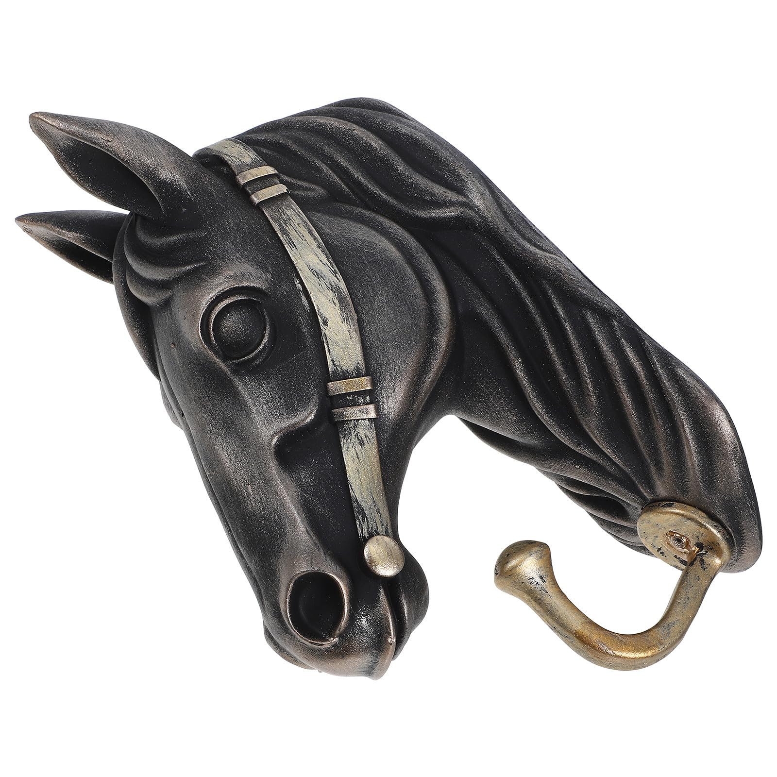 SOLUSTRE Gancho para Pared Forma de Cabeza de Caballo Rústico Gancho Decorativo para Abrigos y Bolsos Resistente para Gorras y Toallas Perchero Animal para Hogar y Hotel