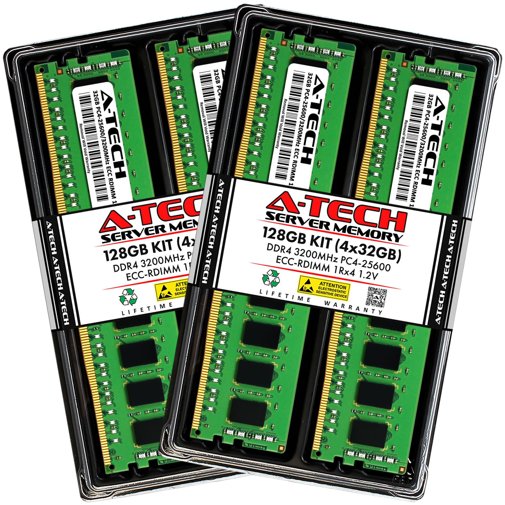 A-Tech 64GB Kit (2x32GB) DDR4 2666MHz PC4-21300 ECC RDIMM 2Rx4 Dual Rank 1.2V ECC Registered DIMM 288-Pin Server & Workstation RAM Memory Upgrade Modules (A-Tech Enterprise Series) — view 194