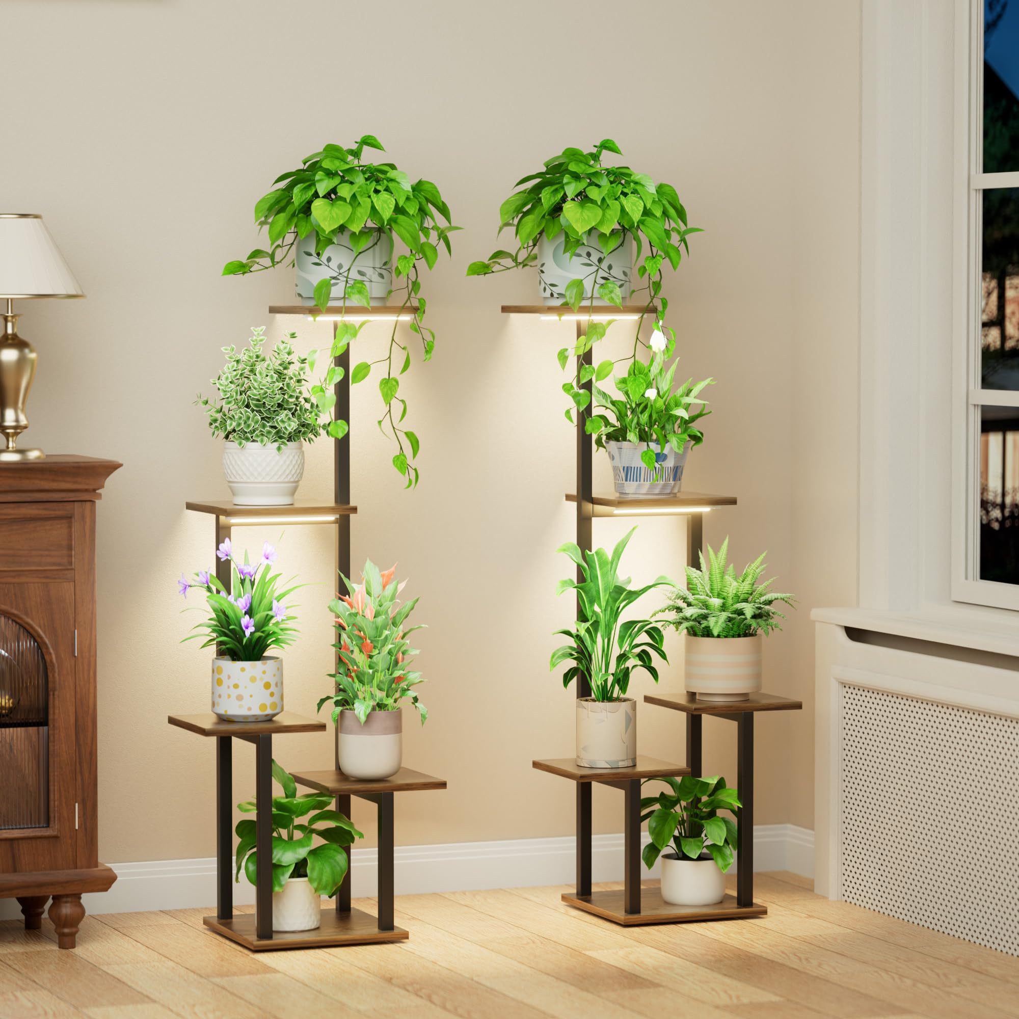 LATIBELL Plant Stand with Grow Light 2 Pack