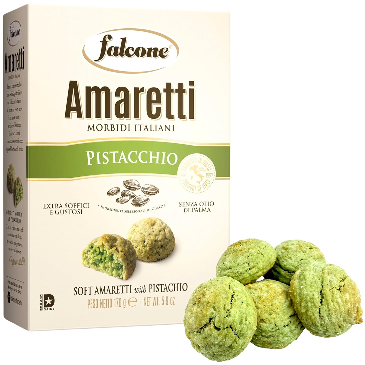 Falcone Galletas Amaretti de Pistacho Suaves 170 g