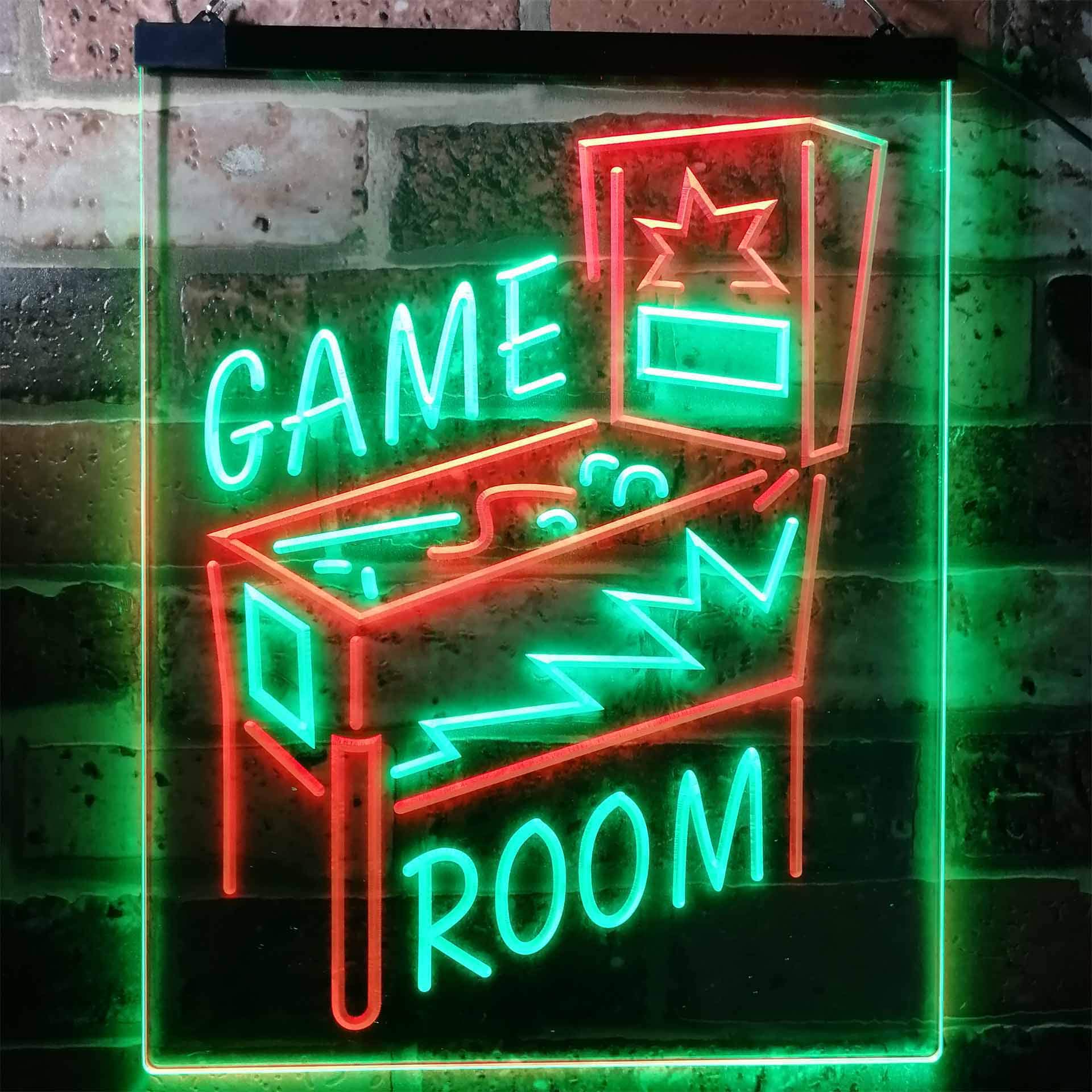 Amazon.co.jp: Game Room Pinball Man Cave Dual Color LED看板