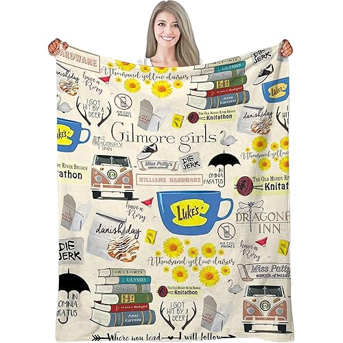 Throw Blanket Gift, Flannel Blanket for Woman Man Suitable for All Seasons Warm Blanket Home Decor 50x60 Blanket Gift