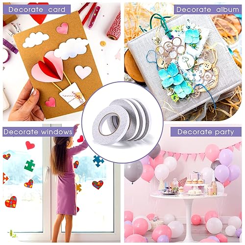 Miniatura 6 de Outus Cinta adhesiva de doble cara para dobladillo, cada una de 54.6 yardas, sin planchado, para alteraciones de pegado de ropa, cinta adhesiva para