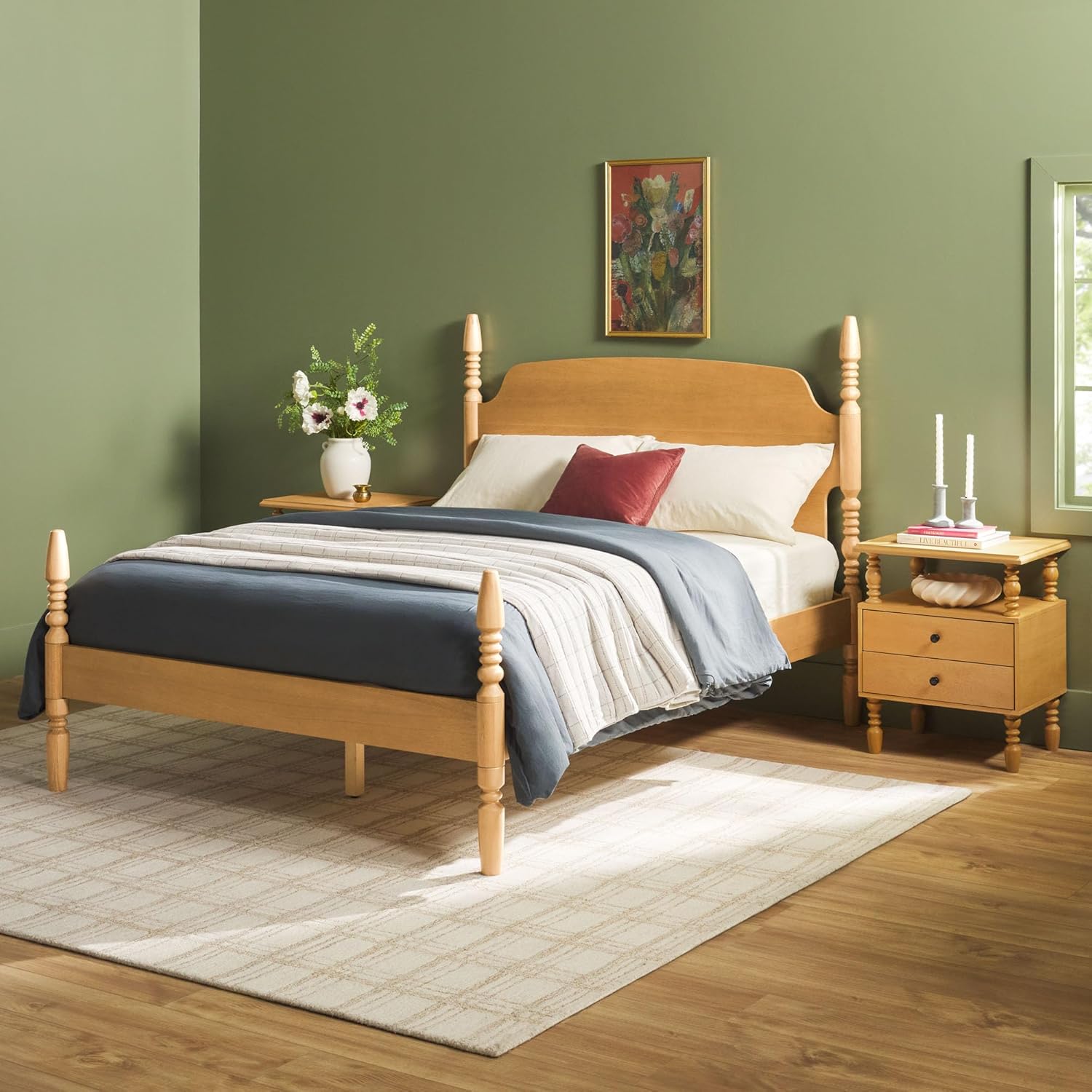 Vivienne Queen Bed in a bedroom setting with bedding and decor