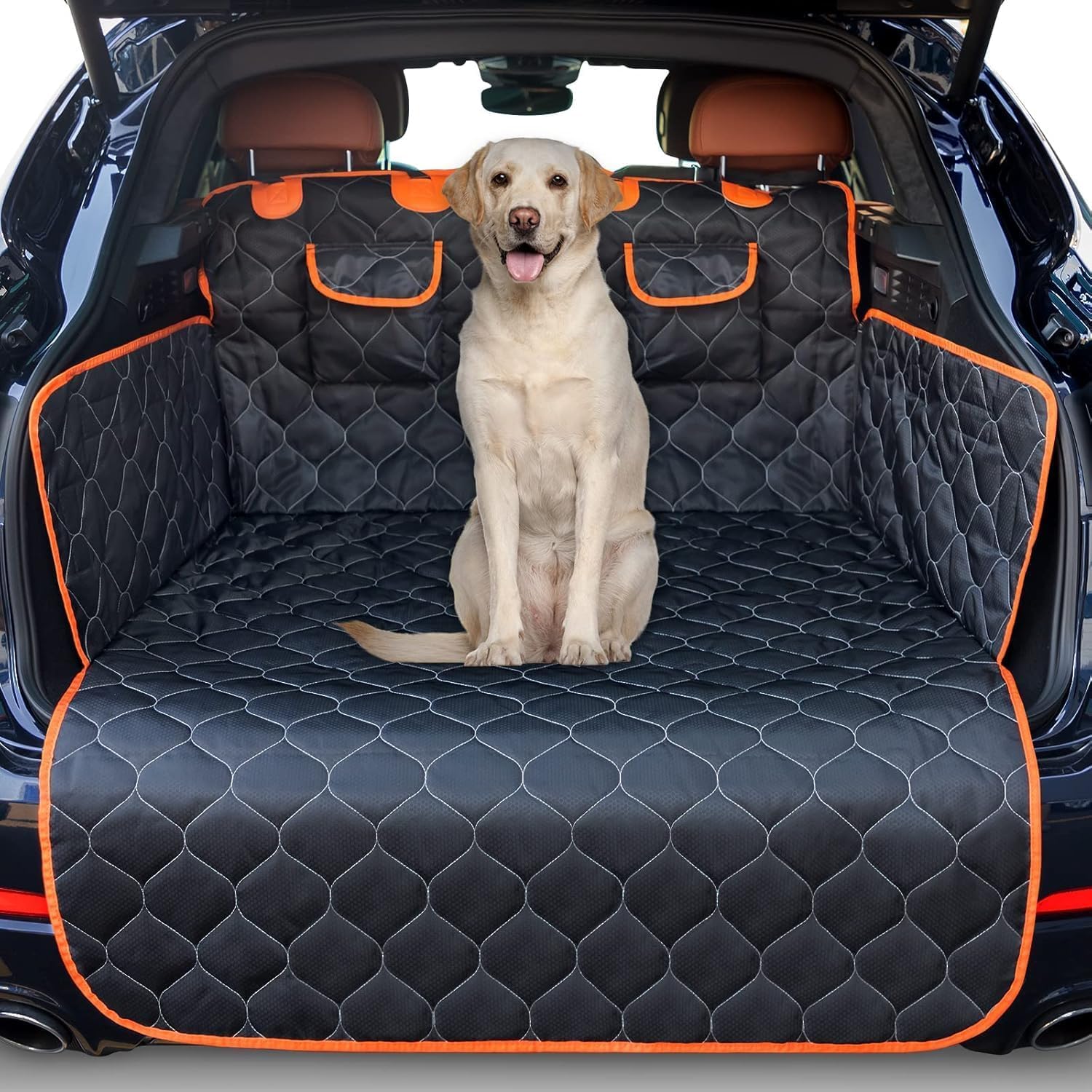 QWEDFSD Full Coverage Car Boot Liner Mat for Hyundai Tucson 4.Generation (NX4) 2021-2025，Waterproof Anti-Slip Rear Trunk Mats Cover Durable Pet Trunk Mat,Option A