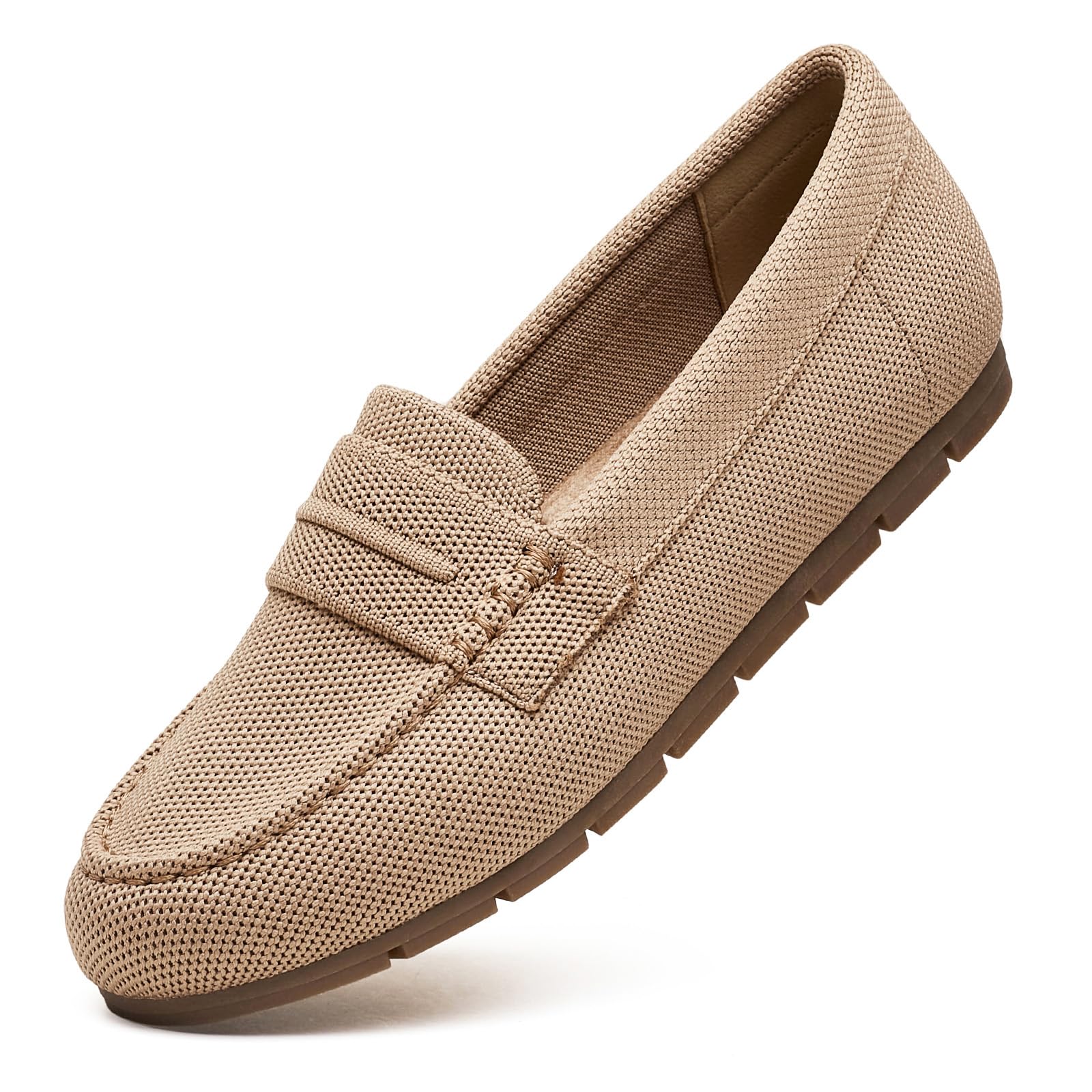 Loafers for Women Comfortable Dressy Casual Work Flats Lightweight & Breathable Slip On Walking Shoes Knit