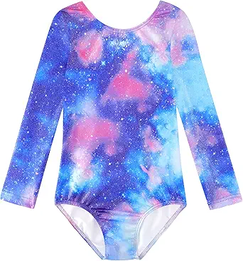 HOZIY Gymnastics Leotards for Girls Unicorn Pink Purple Sparkly Dancewear Activewear Quick Dry