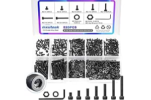 mxuteuk Assortment 2mm Screws, 12.9 Grade Alloy Steel M2 Hex Socket Head...