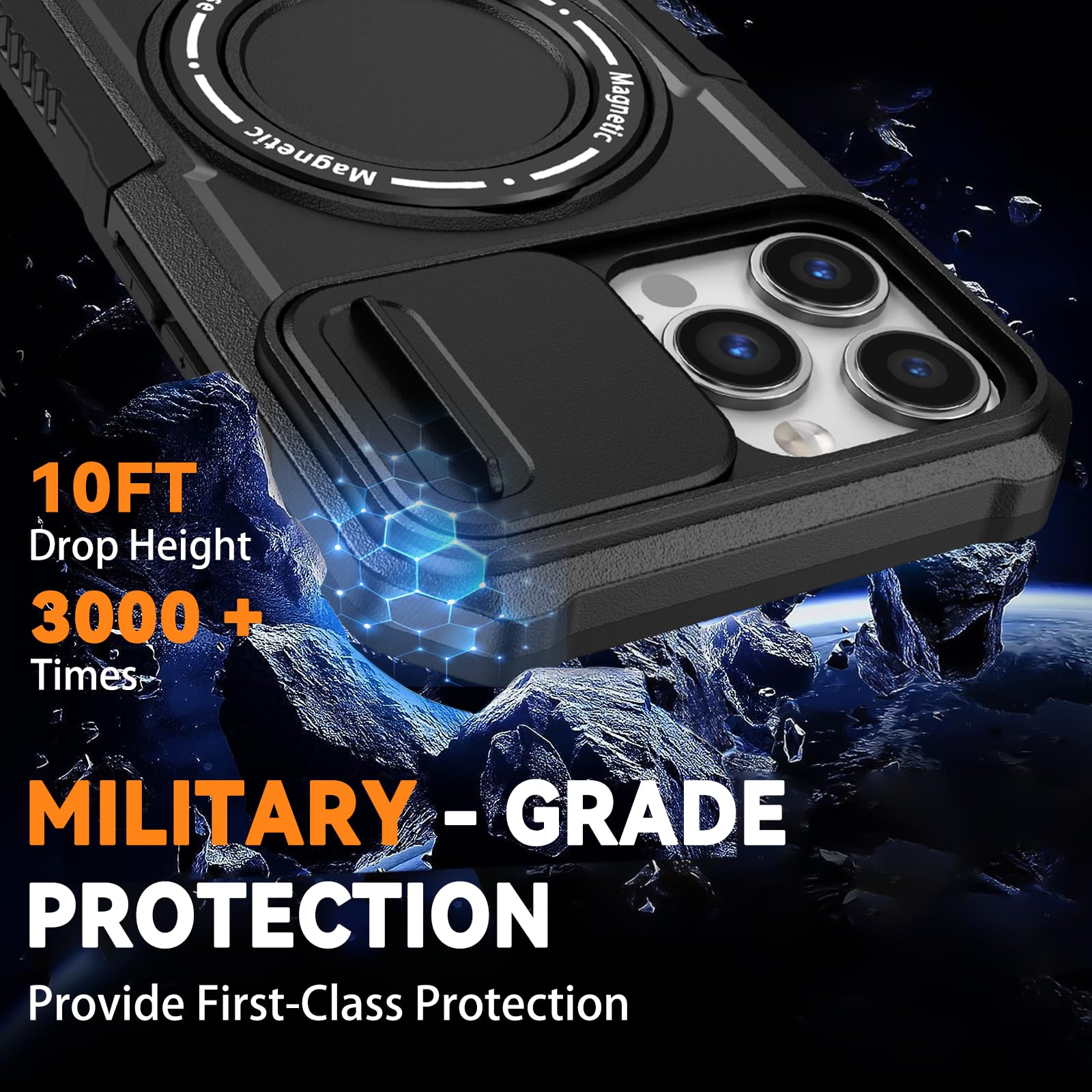 TRHOO-for IPhone 14 Pro Max Case Magnetic Compatible With MagSafe Wireless Charging,with 2 - View #8