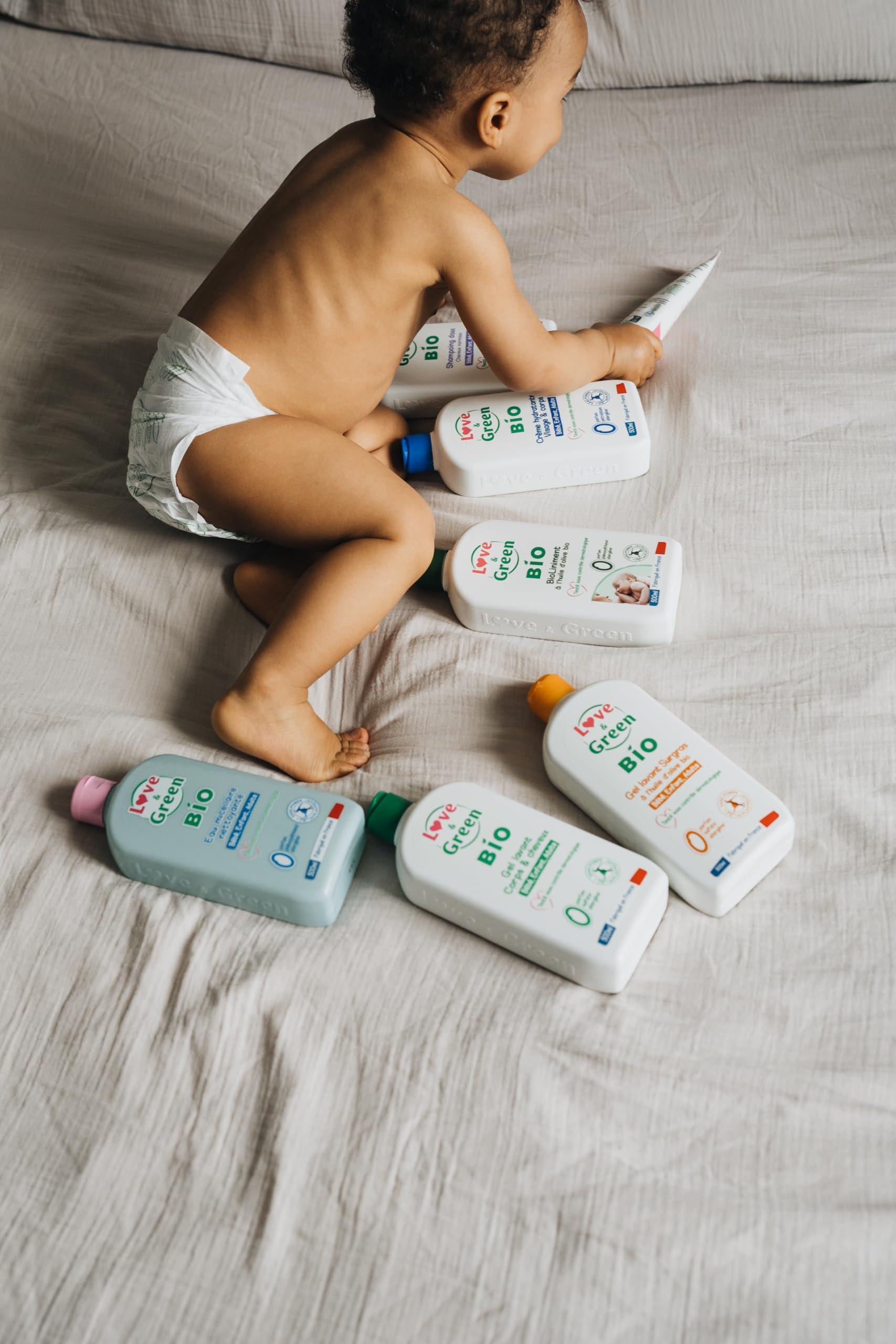 Love & Green - Lait de Toilette Hydratant Bio 0% 500 ml - Fabriqué en France