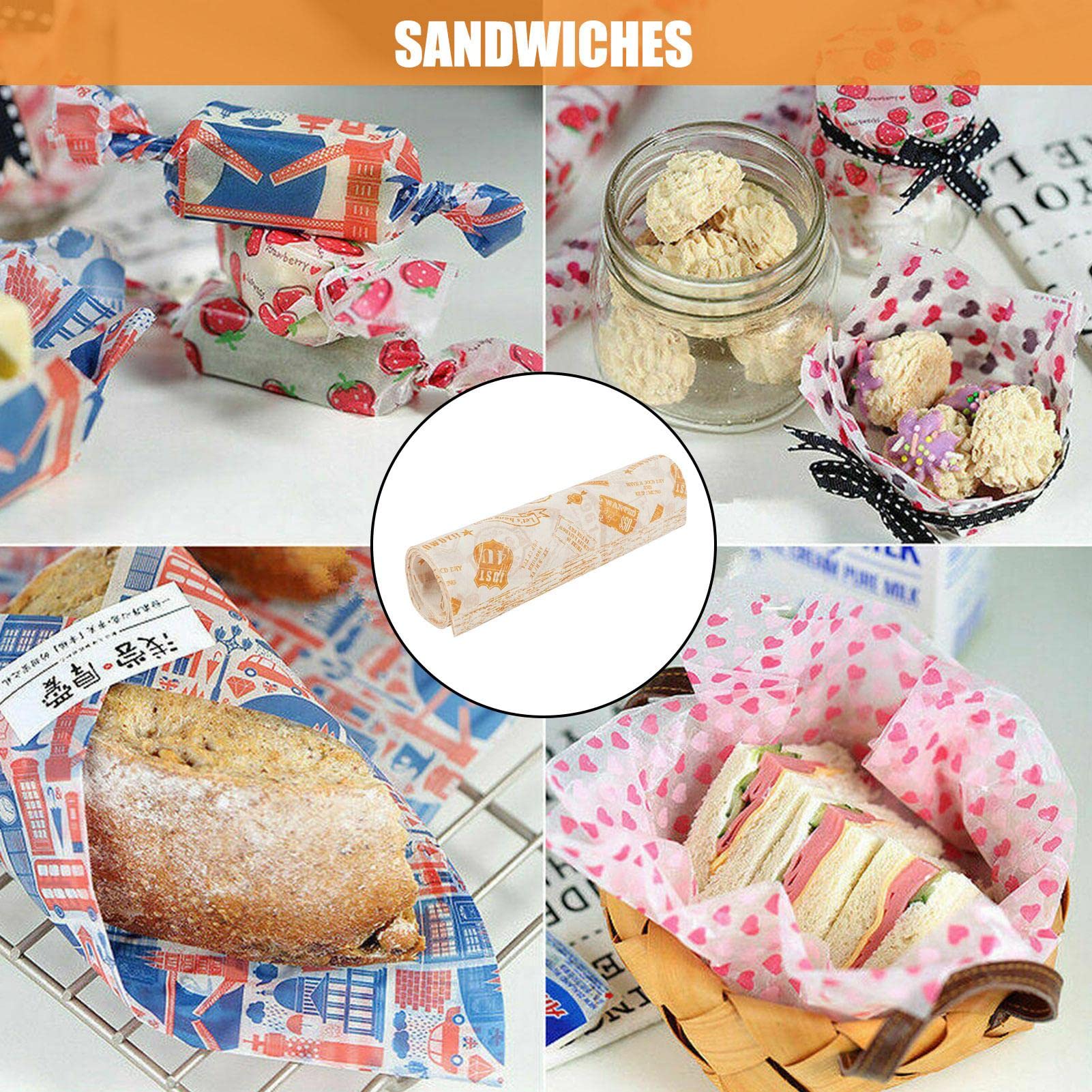 Amazon｜食品用ワックス ペーパー ロール - 耐グリース