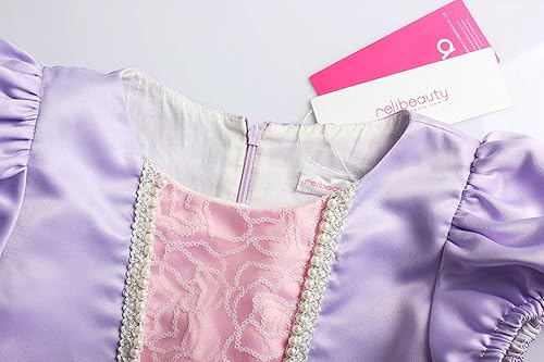 Miniatura 4 de ReliBeauty - Disfraz de princesa de manga corta para niña