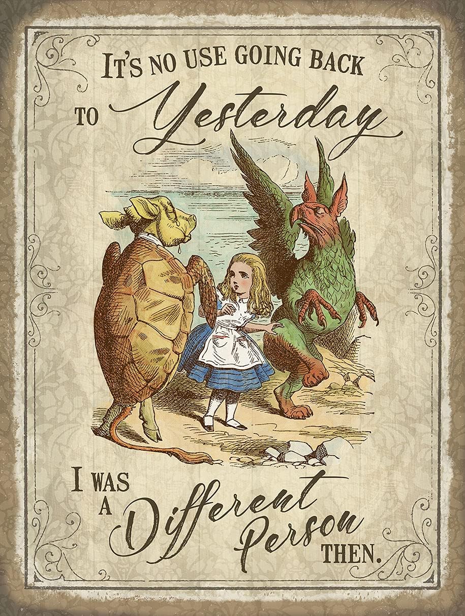 og Its No Use Going Back To Yesterday. Alice In Wonderland Fridge Magnet 90mm x 70mmm