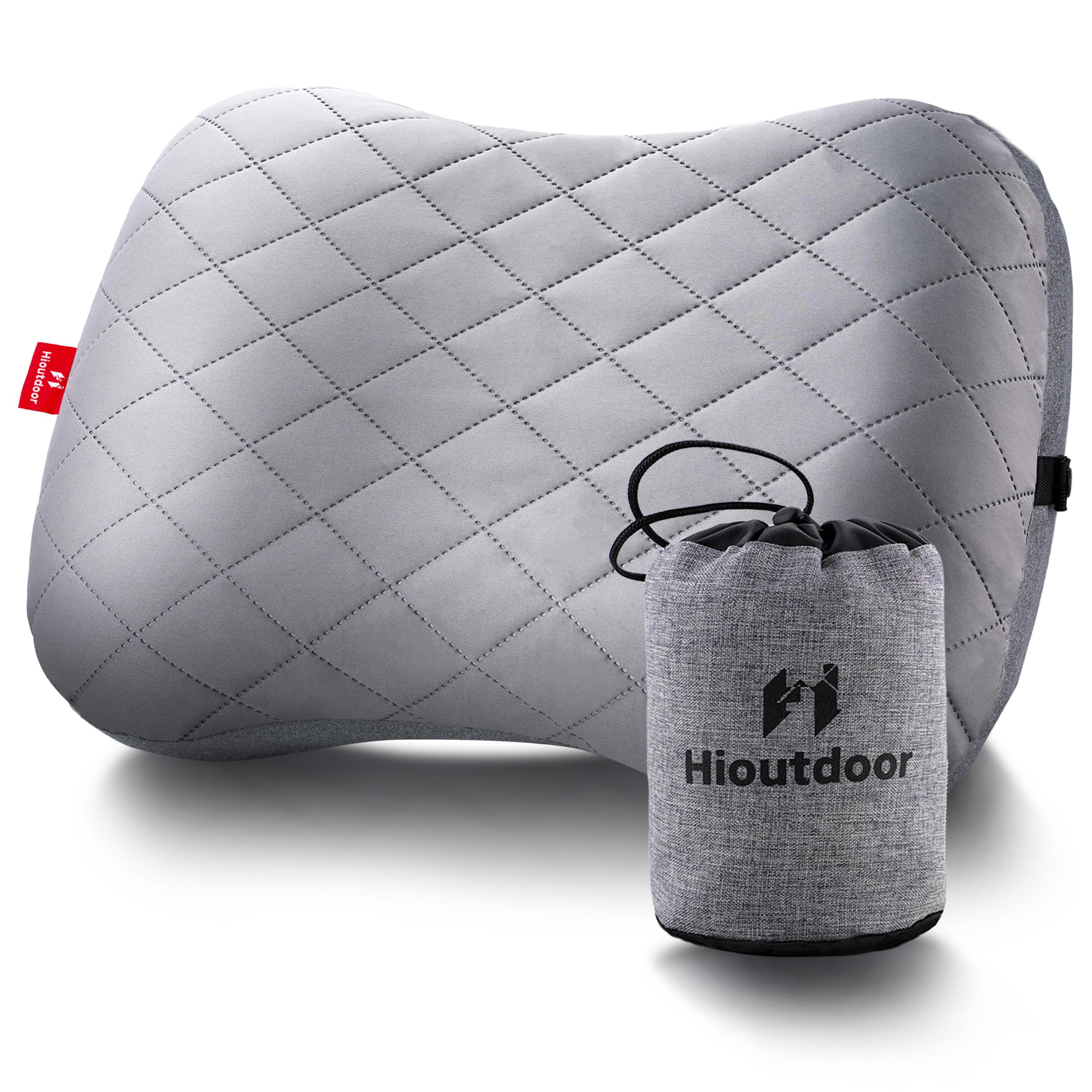 EIHI 2 Stück Aufblasbare Reisekissen 38x24cm - Outdoor Kissen Für Camping & Strand Mit Bezug