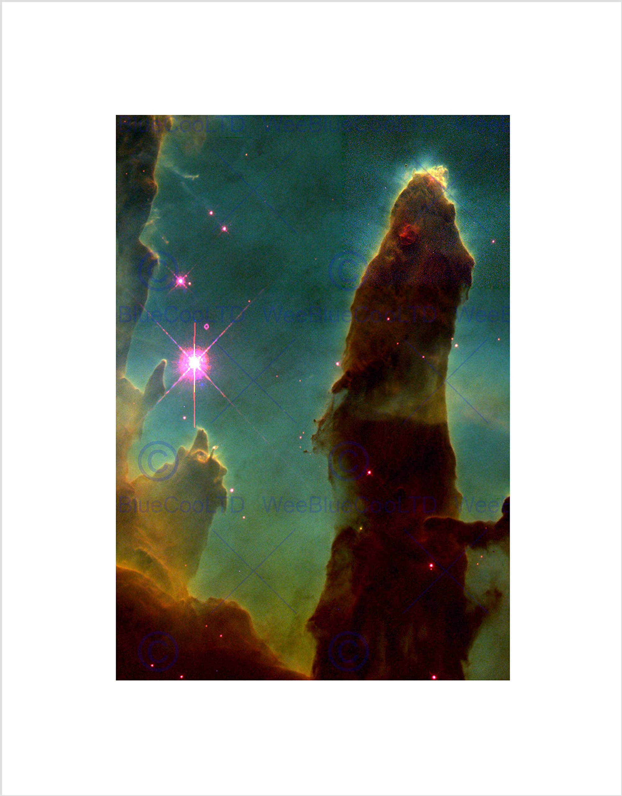 Wee Blue Coo Hubble Space Telescope Pillars Of Creation Wall Art Print