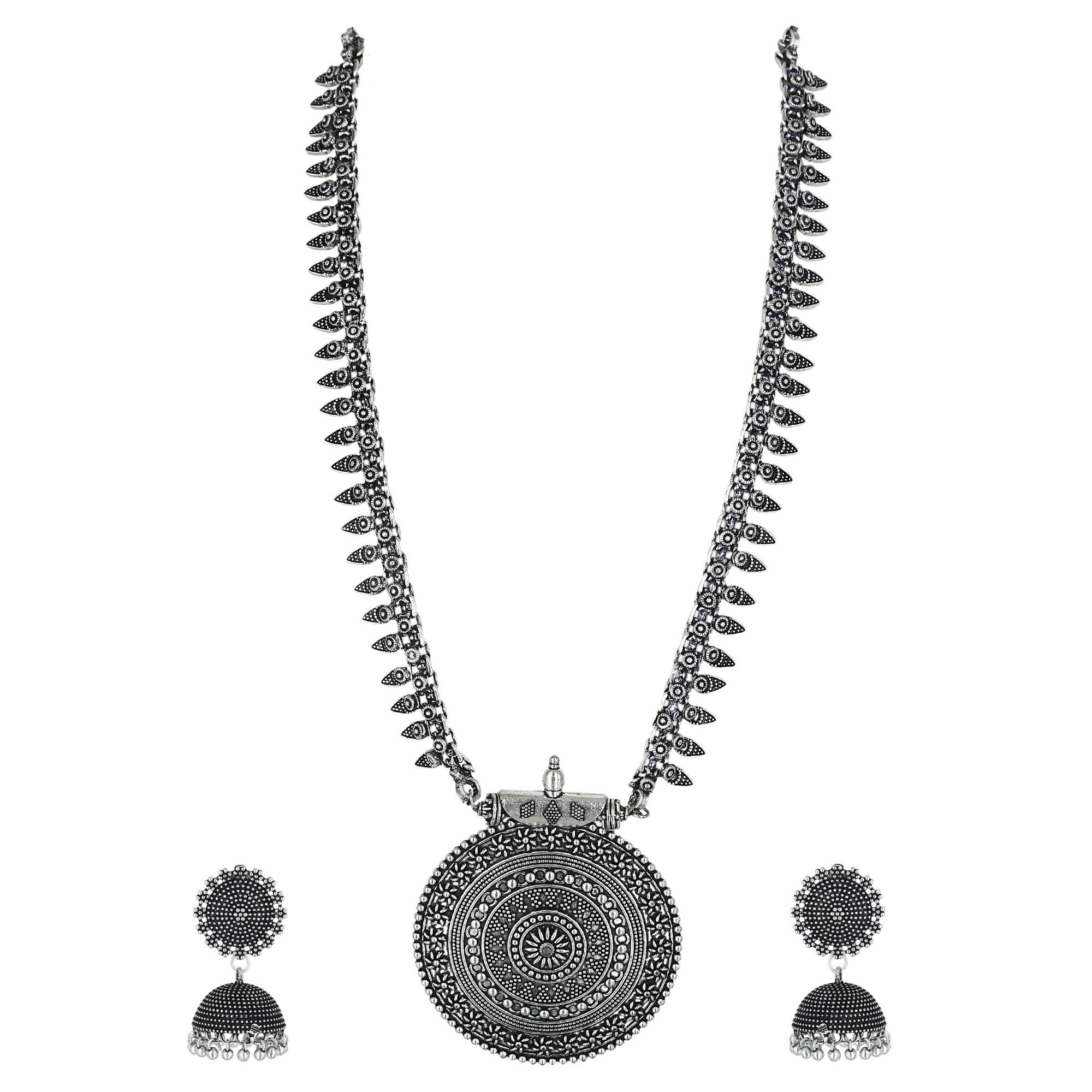 Sasitrends Oxidized German Silver Necklace Jewellery Set with Jhumki/Jhumka Earrings for Women and Girls (B07XJ5L95S) Amazon Price History, Amazon Price Tracker