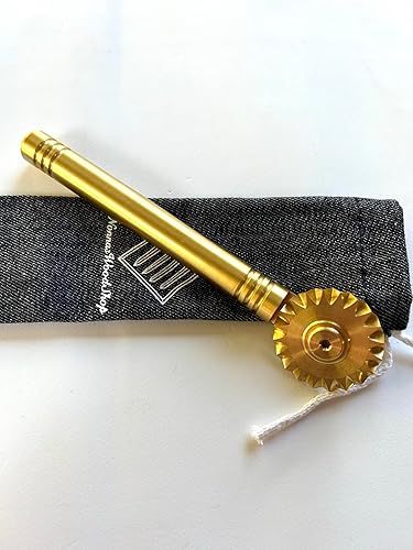 Nonna's cutters, brass pasta wheels, All brass (Fluted)