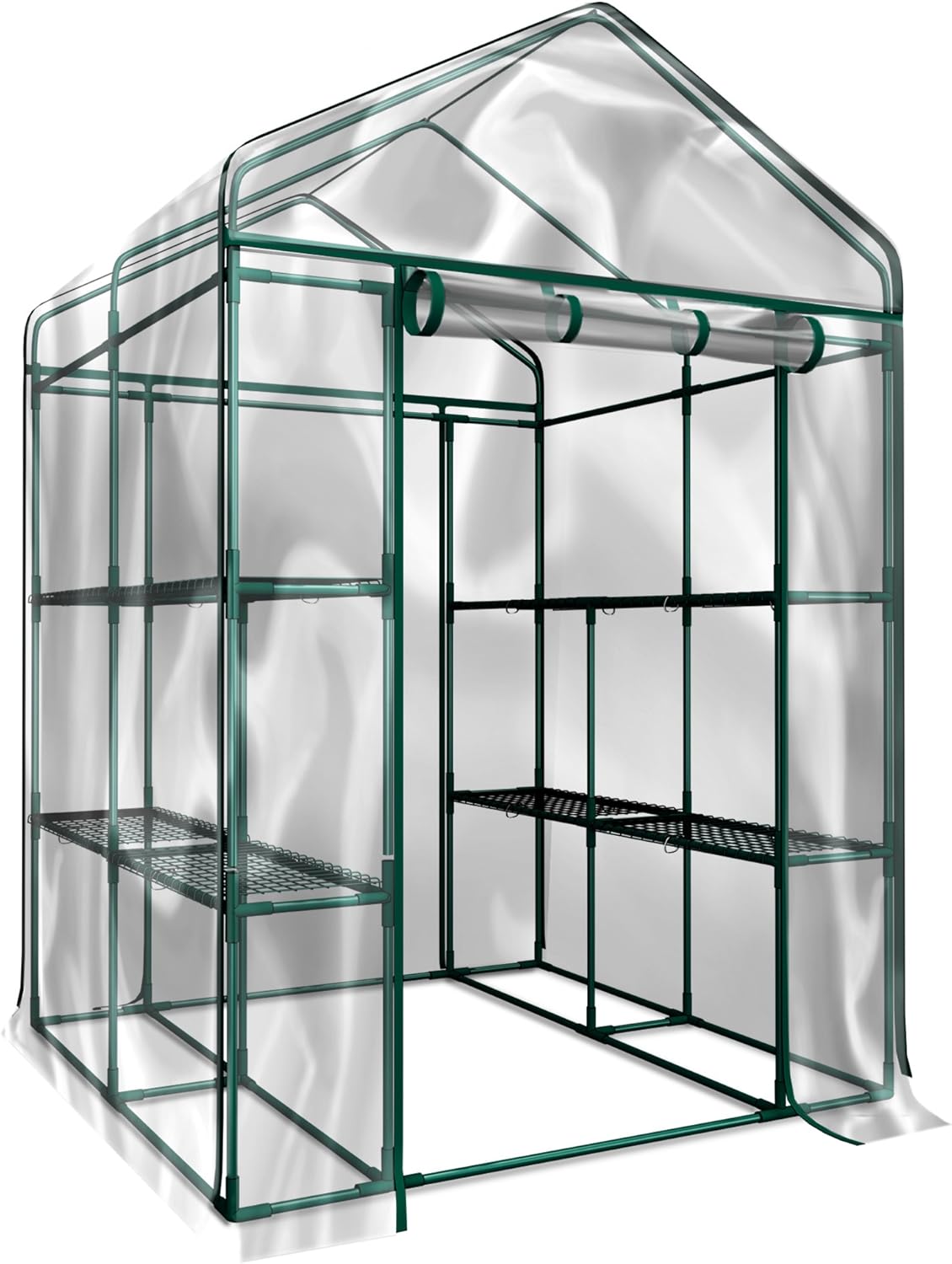 Greenhouse - Walk in Greenhouse with 8 Sturdy Shelves