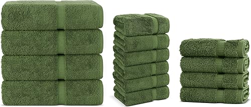 Chakir Turkish Linens Paquete de toallas turcas 100% algodón de calidad de hotel y spa Toallas suaves y absorbentes Toalla de baño de 4 piezas,