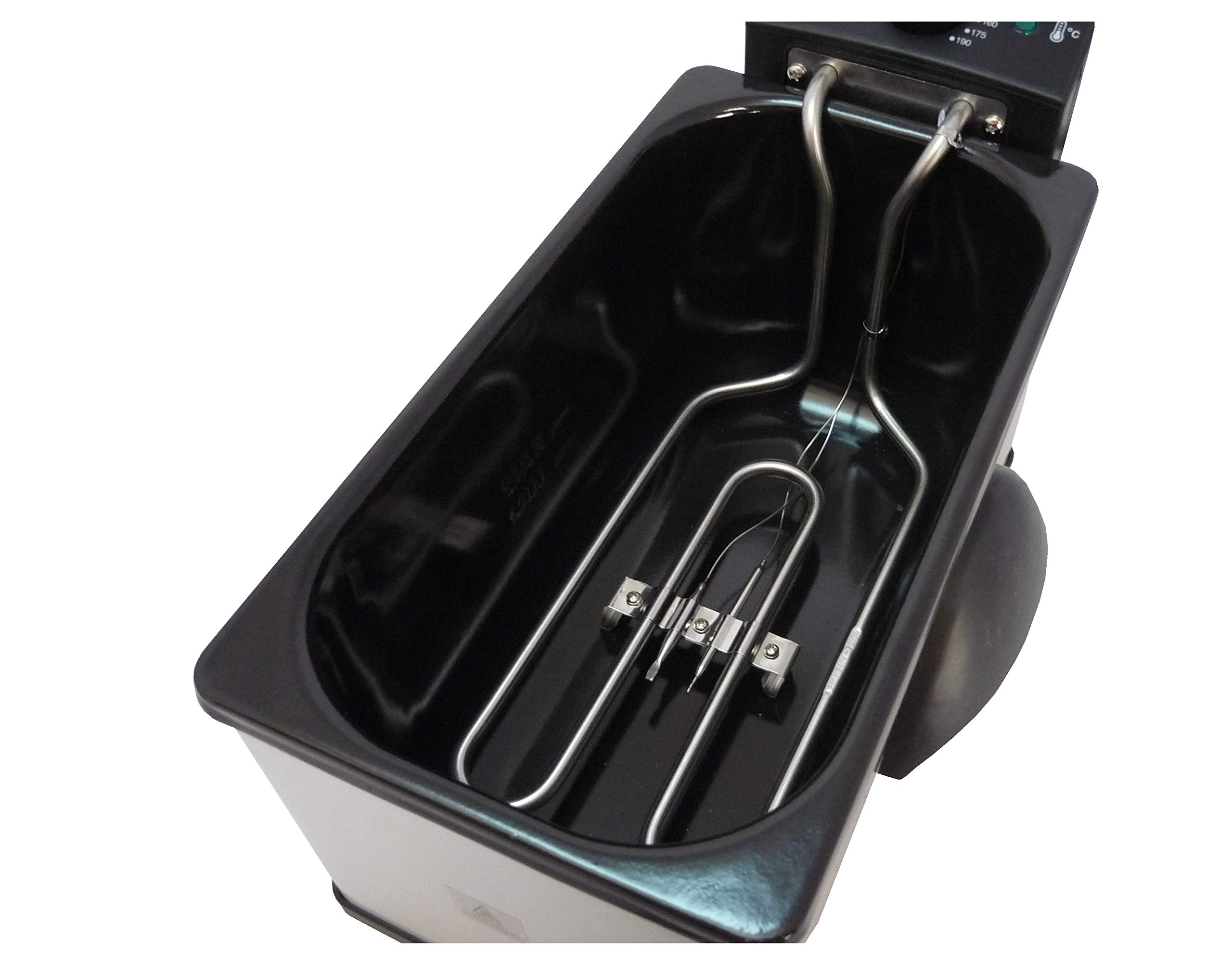 Mx Onda Freidora 3l MX-FR2127B Freidoras 3 litros Desmontable, Freidora fácil Limpieza de Acero Inoxidable con Cesta freidora