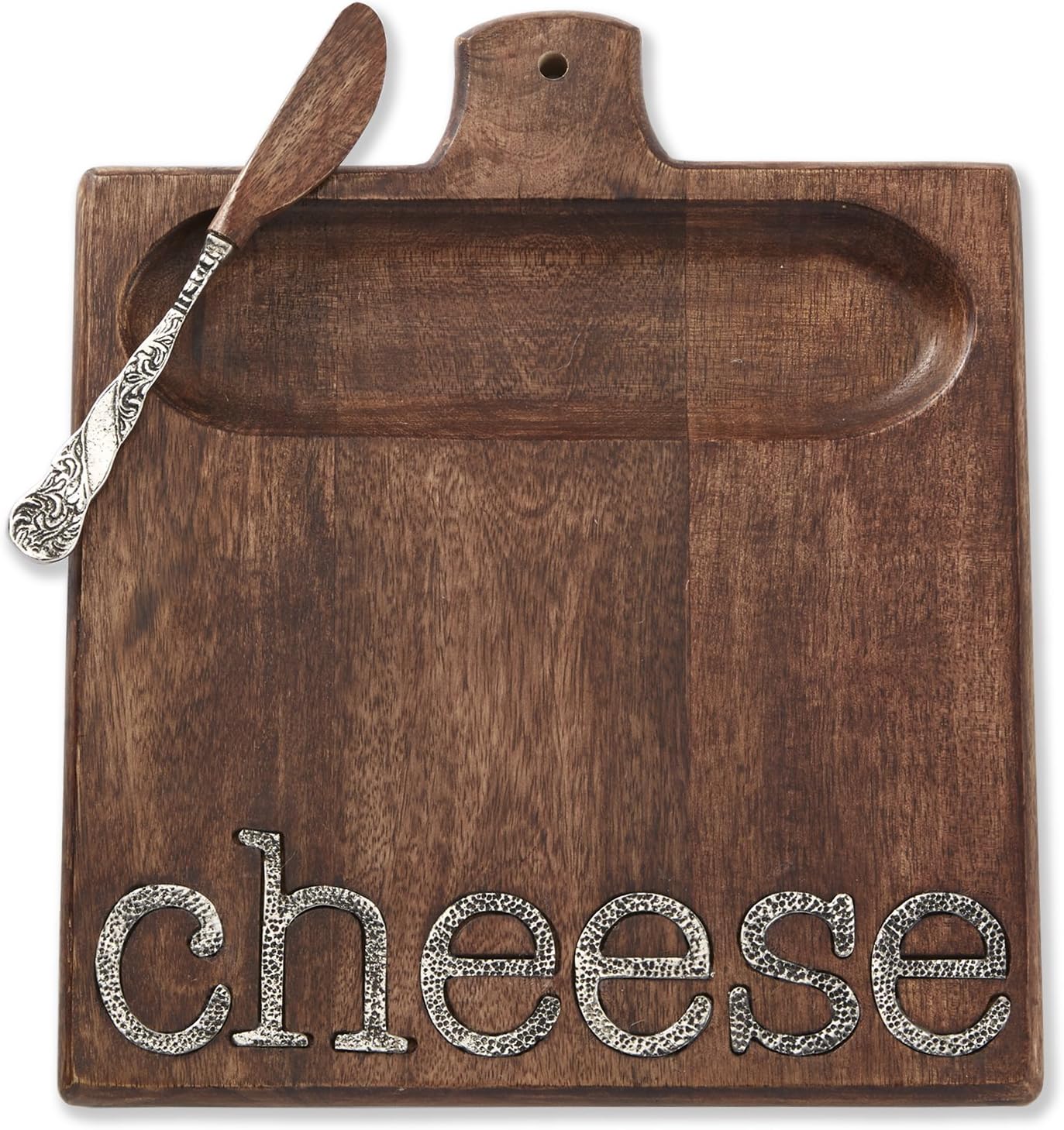 Mud Pie Cheese Serving Board Set, Brown Dinnerware