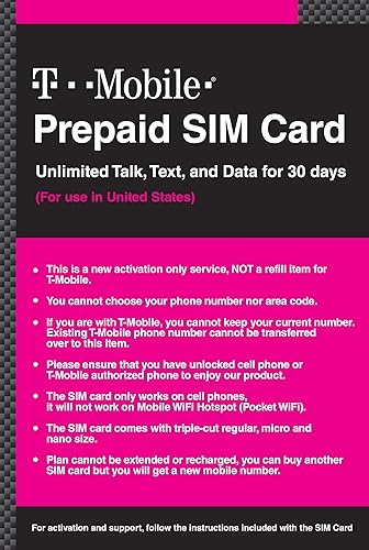 Miniatura 4 de T-Mobile Tarjeta SIM prepagada ilimitada de llamadas, mensajes de texto y datos en Estados Unidos durante 20 días