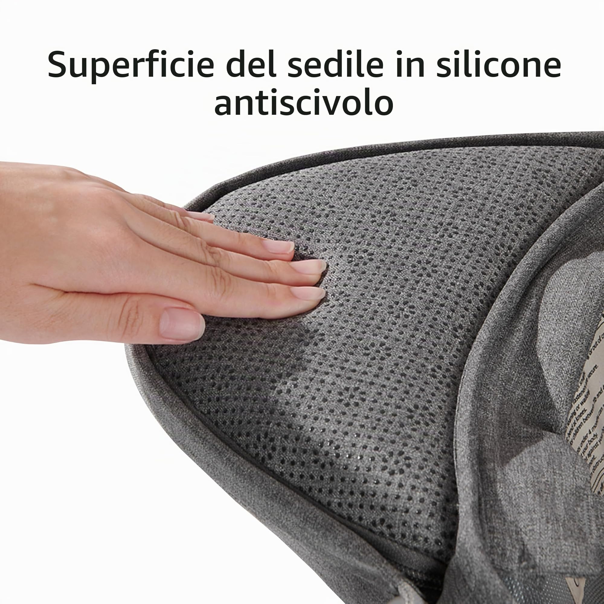 SUNVENO - Seggiolino ergonomico per bambini, con cintura regolabile e tasca, per bambini da 0 a 20 kg（Grigio）