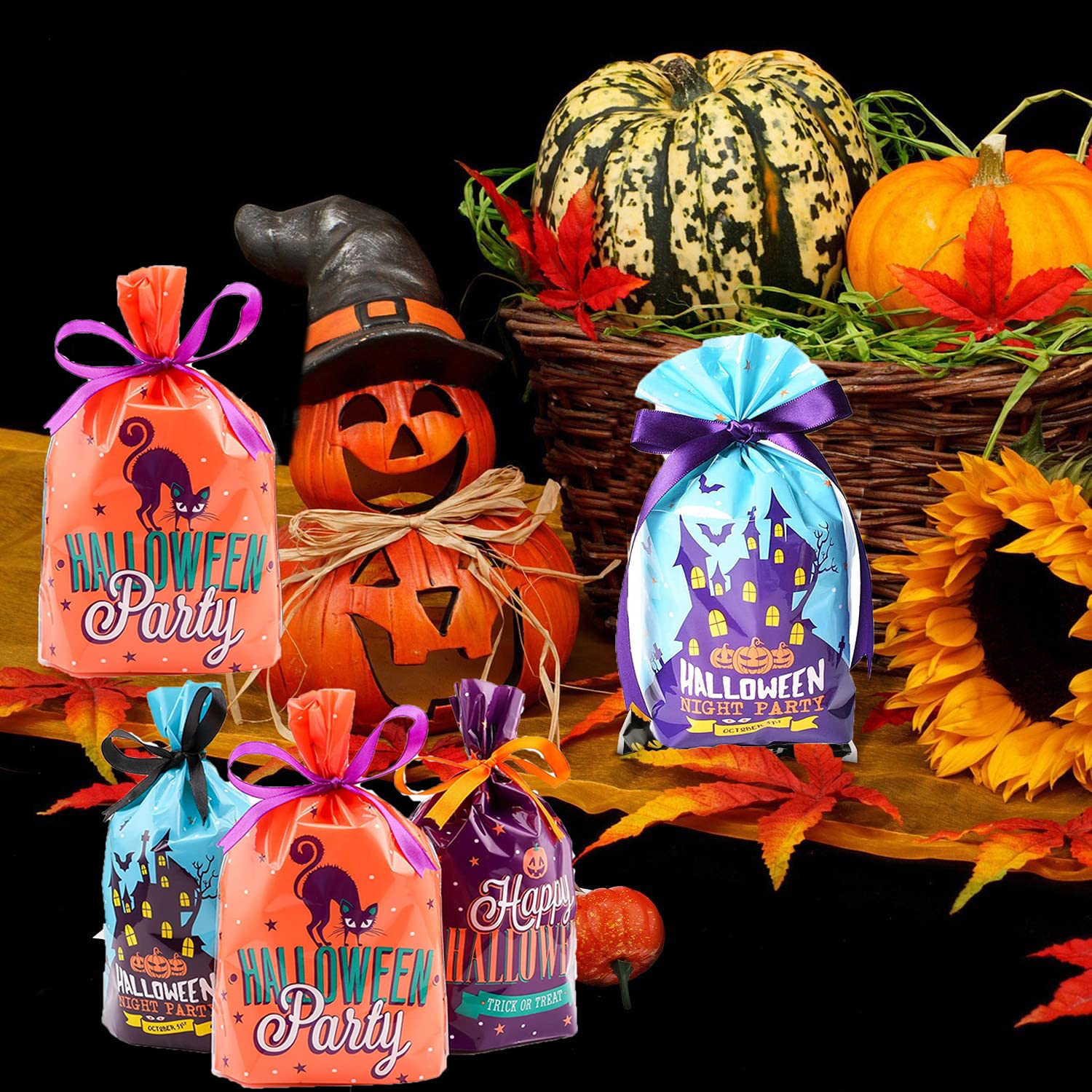 Lot De 150 Sacs à Bonbons Halloween Trick Or Treat Pochette Sachet