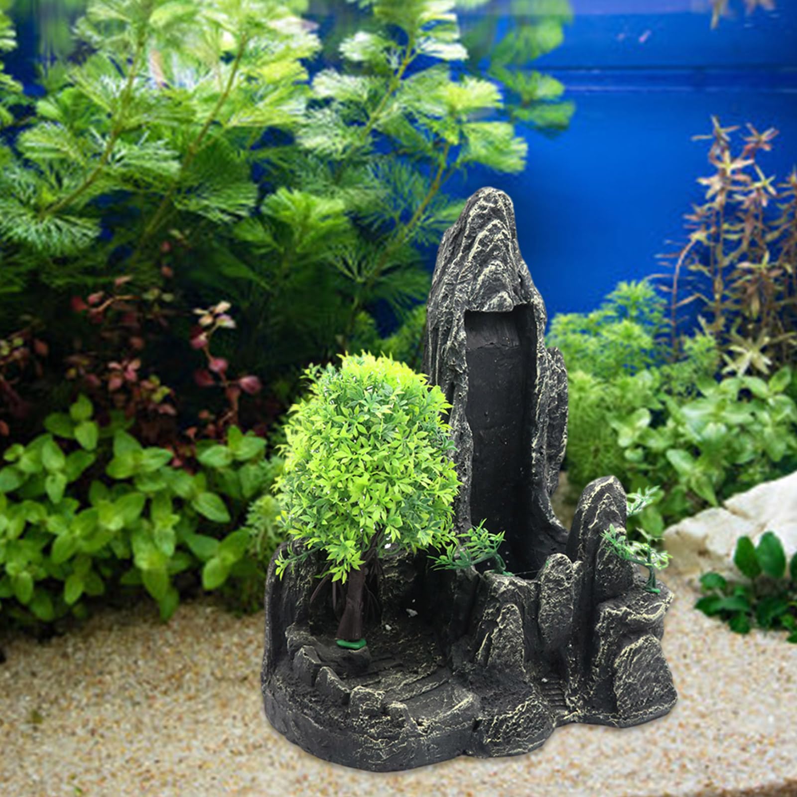 Krajobraz górski do akwarium, terrarium, krewetek, wodospadu, dużych drzew dekoracyjnych