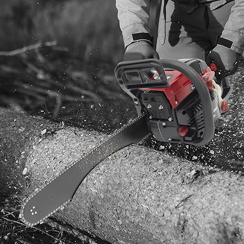 Miniatura 8 de 62CC 2 tiempos motosierra de 20 pulgadas, motosierra portátil a gas, sierra de cadena de gasolina para cortar madera de árbol con kit de