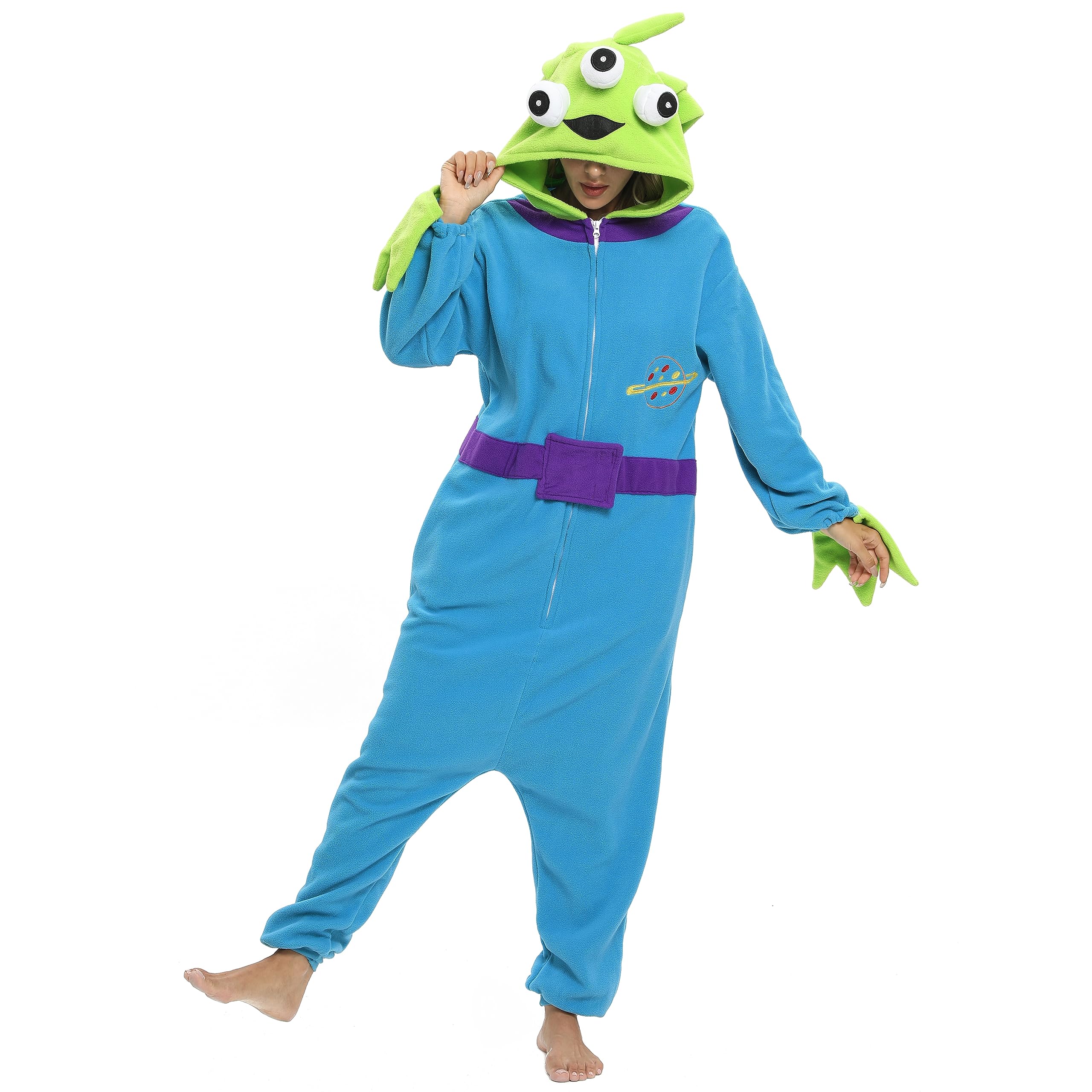 NAITOKE Disfraz de animal para adultos, disfraz de Halloween, pijama de una pieza para mujeres, hombres y adolescentes