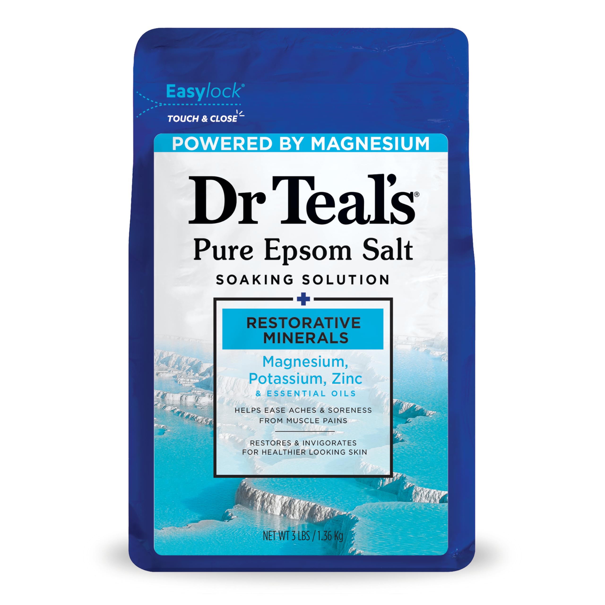 Dr Teals Restorative Minerals Epsom Salts 3lb 1.36kg