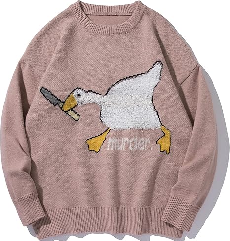 Amazon Co Jp 男性セーター 男性の偽造アヒルパターンニットセーター秋カジュアルプルオーバーセーター 男性のジャンバー Color Pink Size Xl 服 ファッション小物 Amazon Co Jp 男性セーター 男性の偽造アヒルパターンニットセーター秋カジュアルプルオーバーセーター 男性のジャンバー Color Pink Size Xl 服 ファッション小物