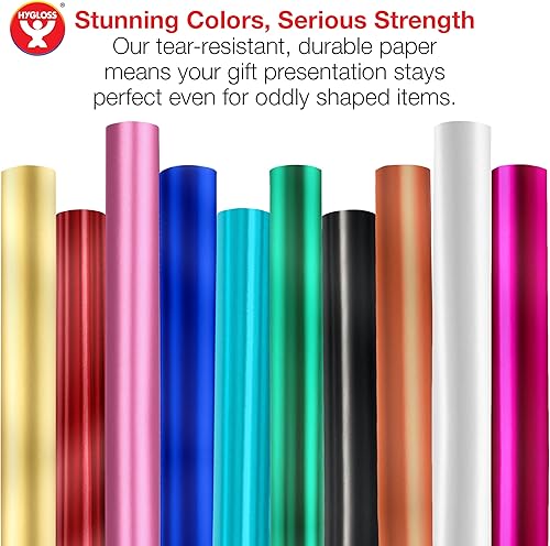 Miniatura 2 de Rollo de papel de regalo metálico, 26 pulgadas x 25 pies (54 pies cuadrados), dorado, papel de aluminio metálico brillante para artes, manualidades,