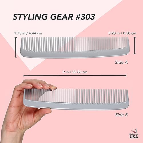 Miniatura 2 de Peine de dientes anchos #303 Peine desenredante de cabello para mujeres, hombres, estilistas, peine, peines de dientes anchos, peines de dientes