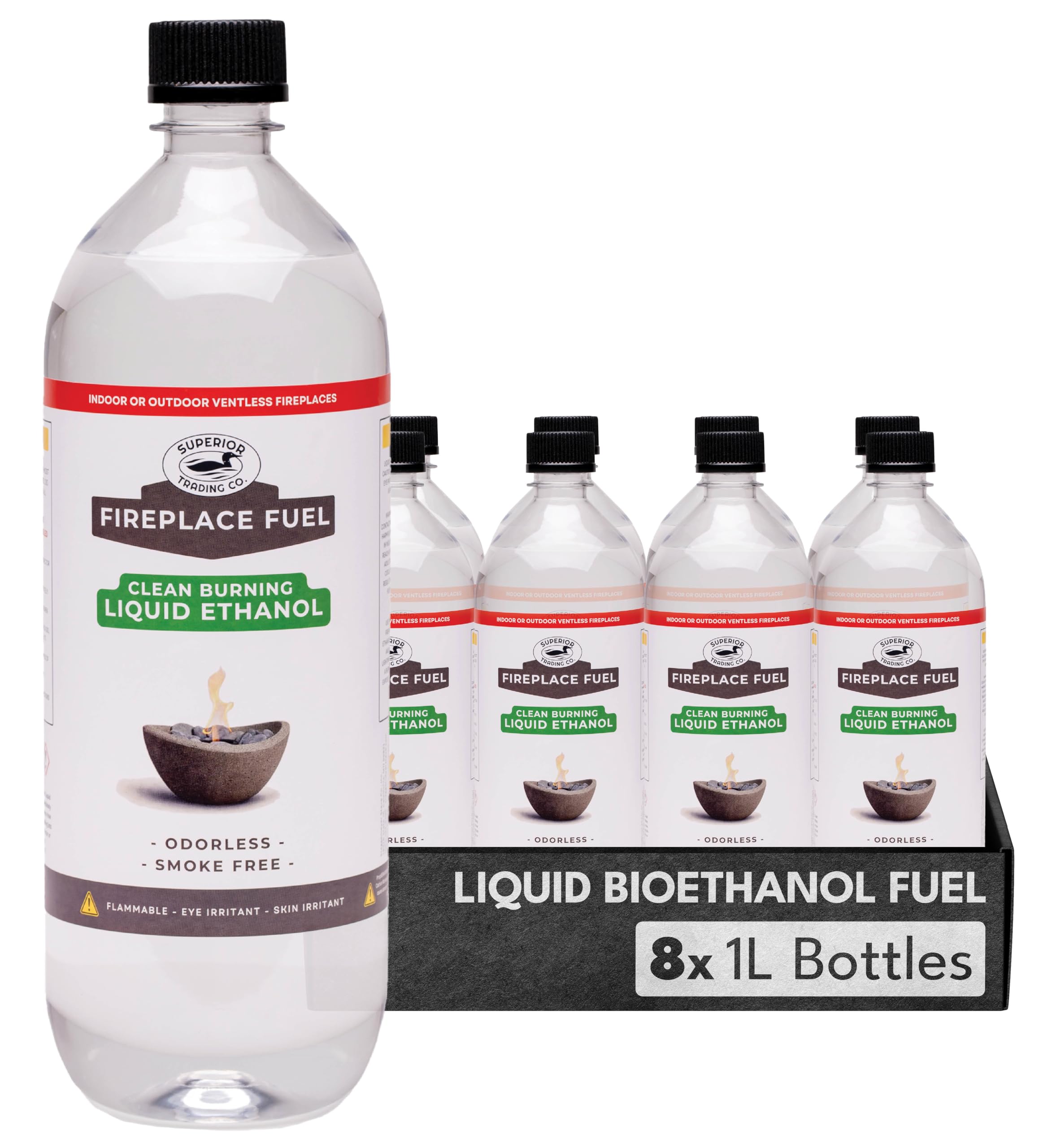 Superior Trading Co. Liquid Bioethanol Fuel for Tabletop Fire Pit