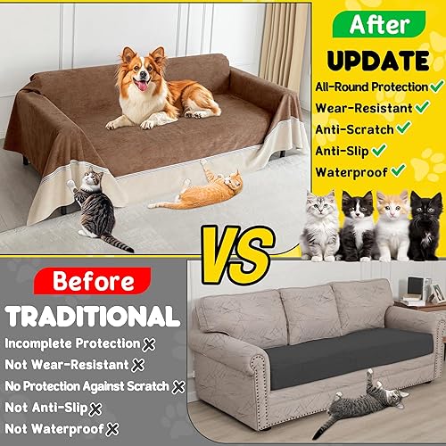 Miniatura 5 de Loiion Protector de muebles contra arañazos para gatos, antideslizante, impermeable, para mantener alejados a los gatos, protectores de sofá aptos
