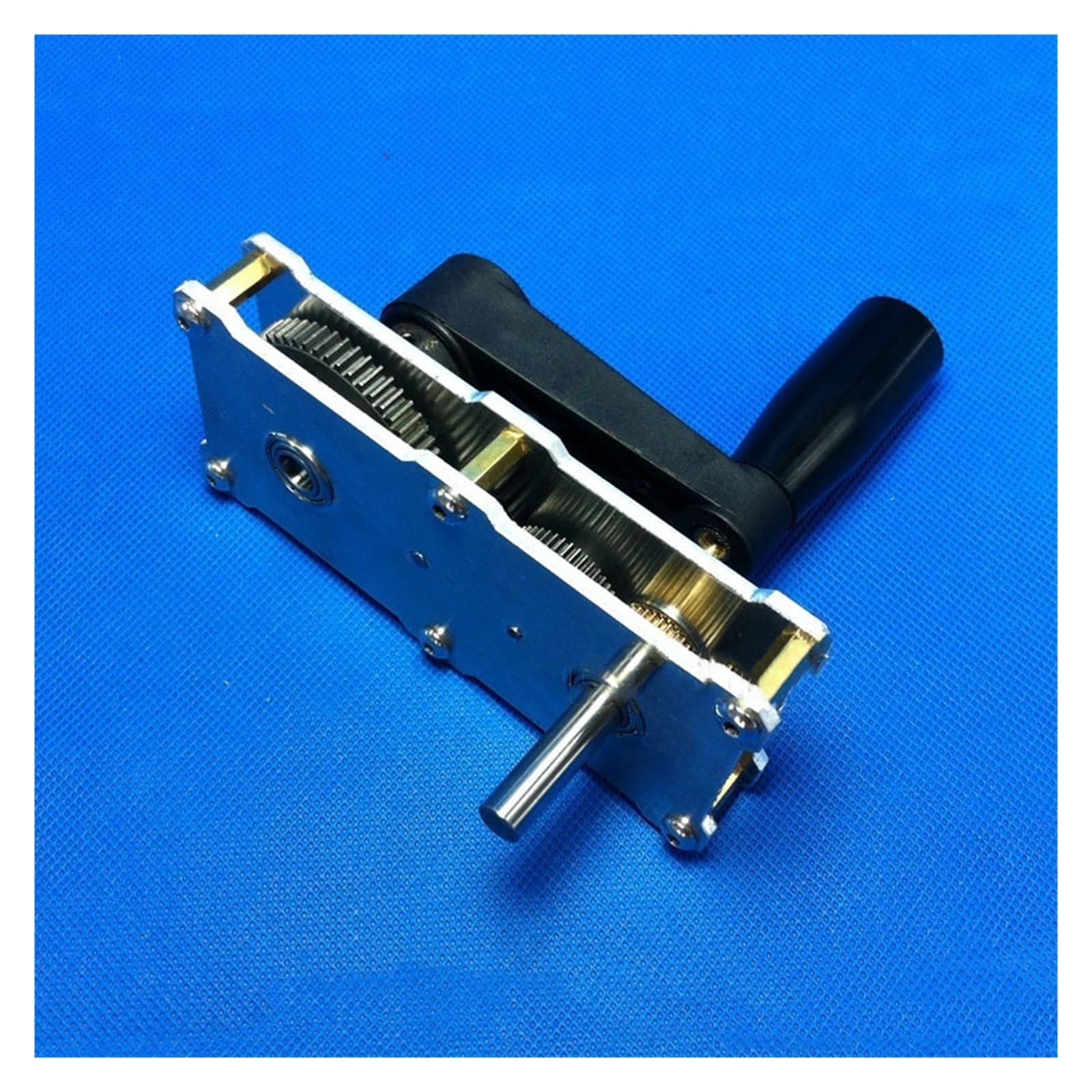 Dispositivo Riduttore completamente in metallo da 122x55x19mm, rapporto di velocità 1:28, albero di diametro 8mm, riduzione dell'aumento della velocità con manovella Sterzo a ingranaggi