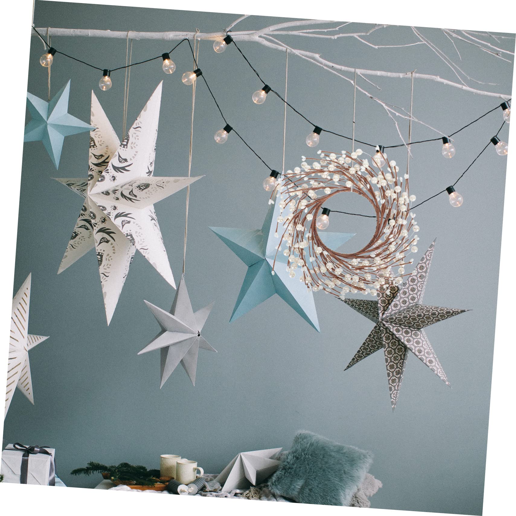 Zerodeko Lot De 2 Couronnes De Noël Artificielles Décoratives Fausses Couronnes À Suspendre Décoration De Porte Festive Accessoire De Décoration pour La Maison