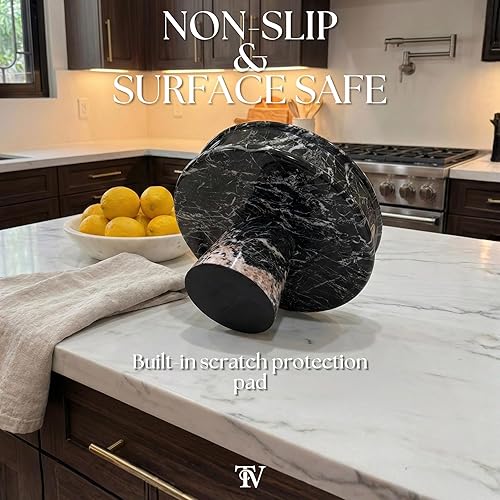 Miniatura 4 de Handcrafted 10-Inch Marble Fruit Bowl Elegant Coffee Table Decor, Kitchen Island Decor, and Dining Table Centerpiece Decor Key Bowl for Entryway