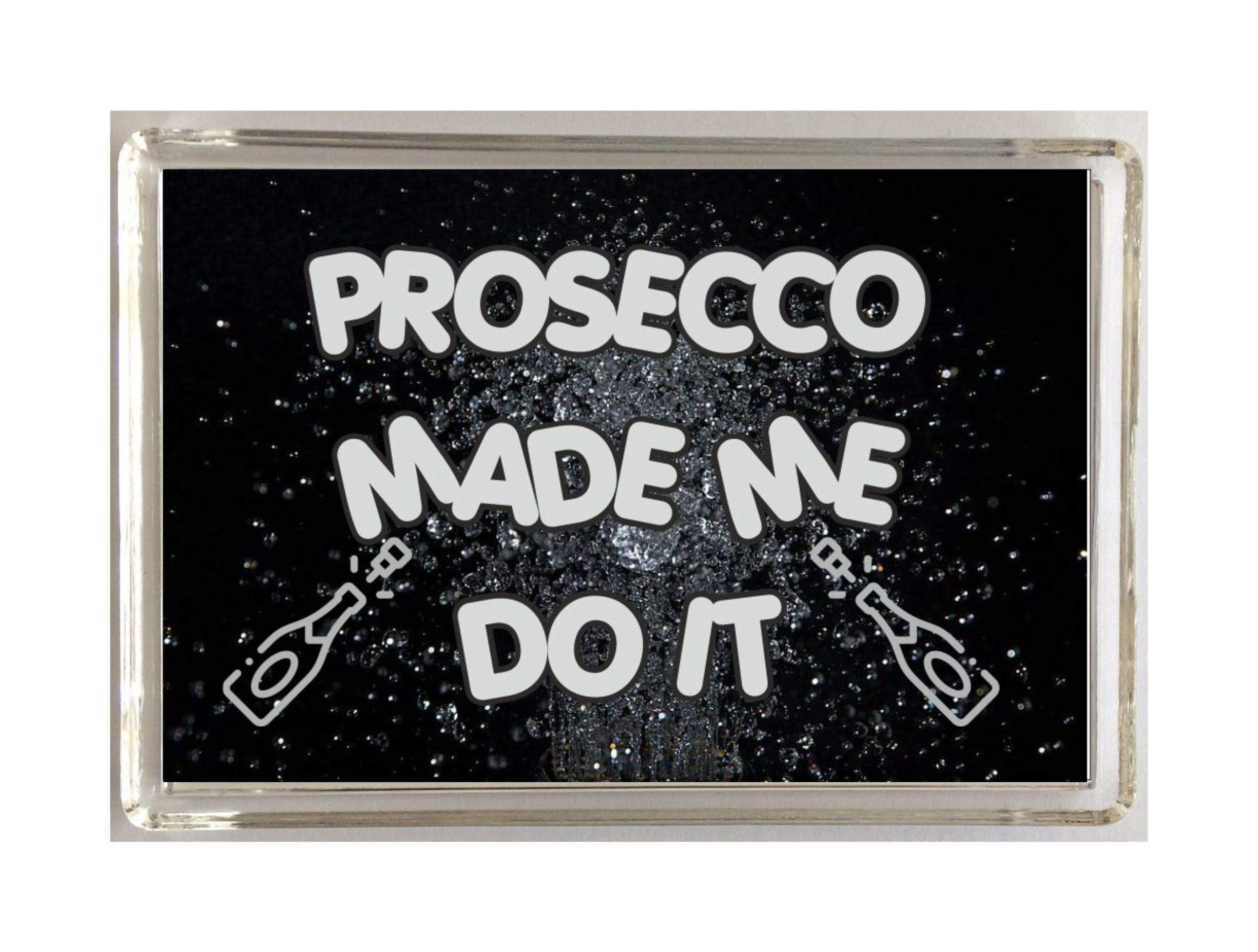 Clare's Cosmetics Transparent Prosecco Made Me Do It, Novelty Fridge Magnet, Present For Birthday/Christmas For Any Alcohol Lover