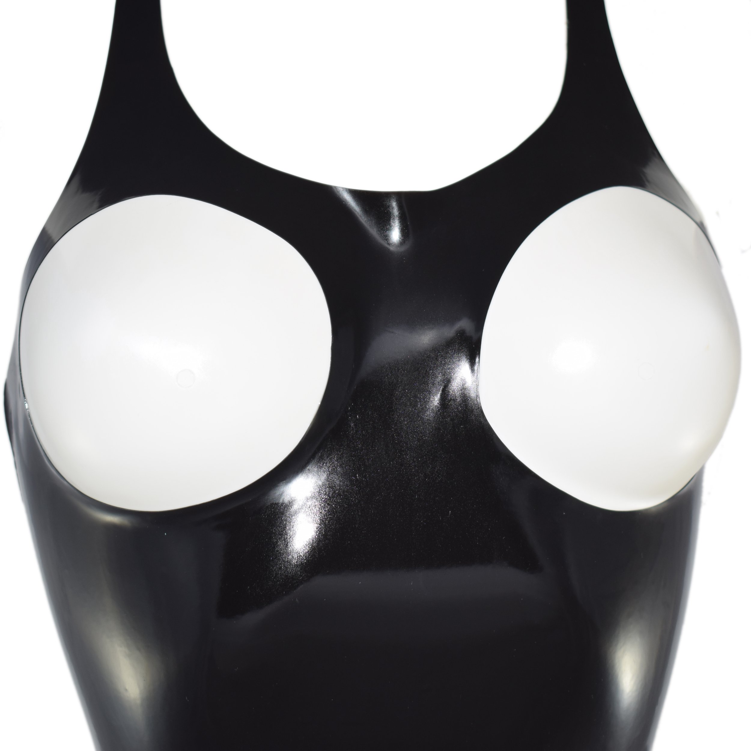 Rubberfashion - Brassière en Latex - Seins Nus - descend jusqu'à la Taille - pour Femme