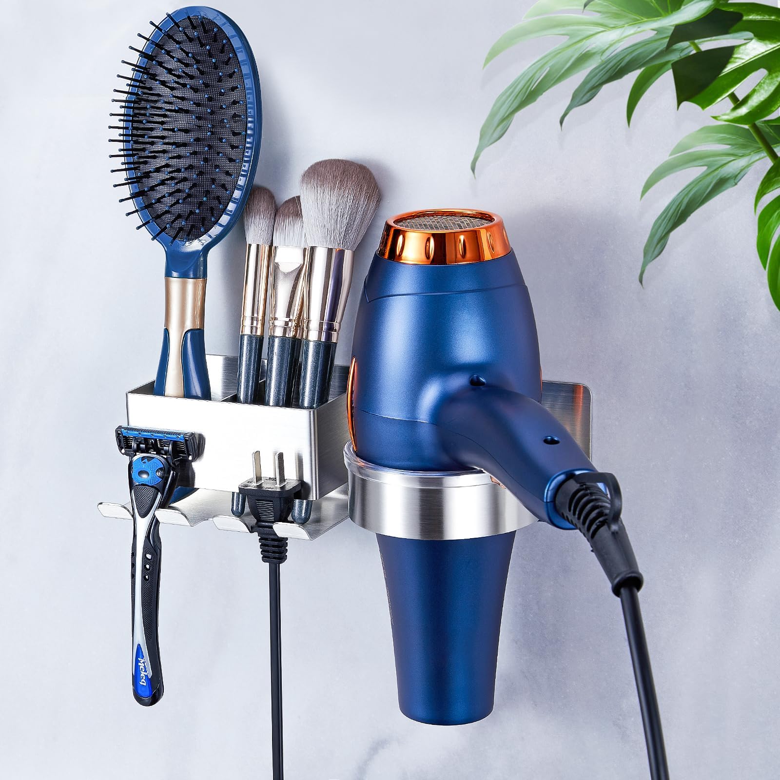 LOXSUN Föhnhalter Ohne Bohren - Metall Halterung Für Haartrockner & Glätteisen