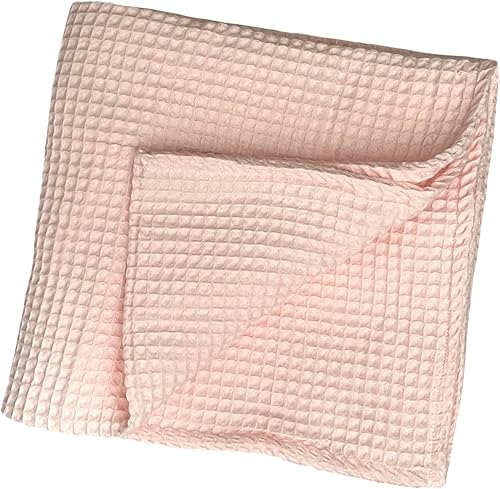 Leyl&Ari Manta de bebé de punto gofre, 100% algodón, suave, fina, panal, transpirable, térmica de verano para bebés recién nacidos, cuna para niños