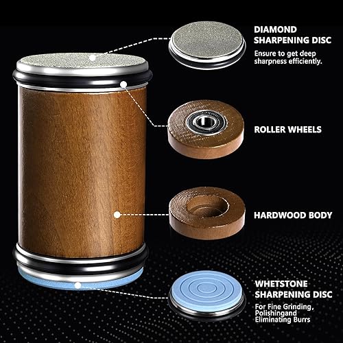 Miniatura 3 de Kit de afilador de cuchillos rodantes  Afilador de cuchillos hecho fácil  Herramienta de afilador de cuchillos de cocina duradera  Afiladores de