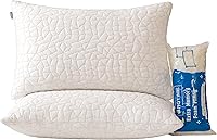 Vista 1 de Shredded Memory Foam Pillows, King Size Set of 2,Adjustable Bed Pillows for Side Back Stomach Sleepers,Comfy Cooling Pillows for Sleeping with