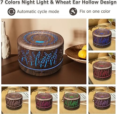Miniatura 4 de Difusores para aceites esenciales para habitación grande de 20.3 fl oz, difusores de aceite esencial para el hogar con RC, humidificador de niebla